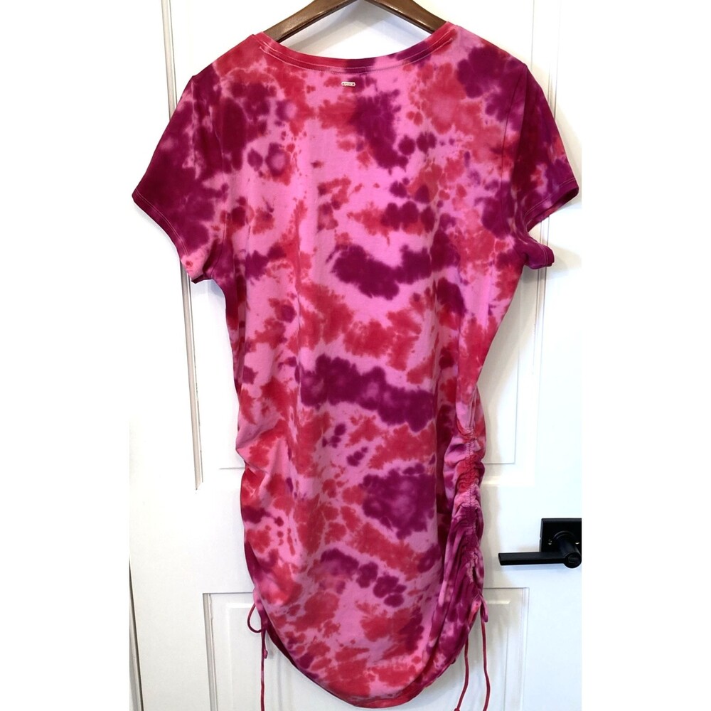 PINK Victoria's Secret Tie Dye Ruch Bodycon Tight Stretches Mini Dress XXL Beach - Picture 5 of 13
